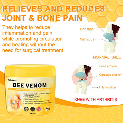 Officielt mærke: Raindew™ Bee Venom Advanced Joint and Bone Healing Cream  (New Zealand Bee Extract - med speciale i ortopædiske tilstande)