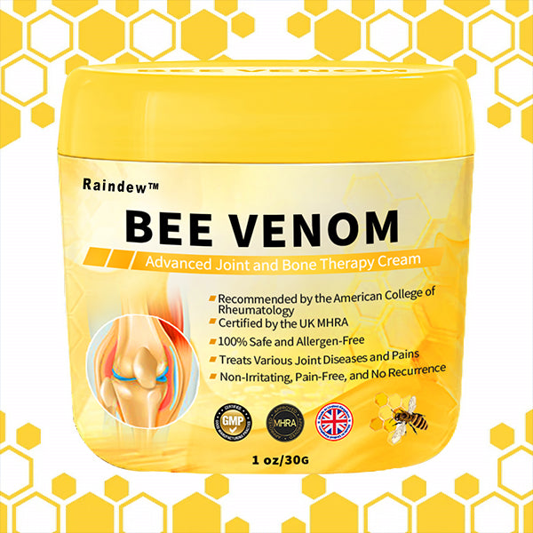 Officielt mærke: Raindew™ Bee Venom Advanced Joint and Bone Healing Cream  (New Zealand Bee Extract - med speciale i ortopædiske tilstande)